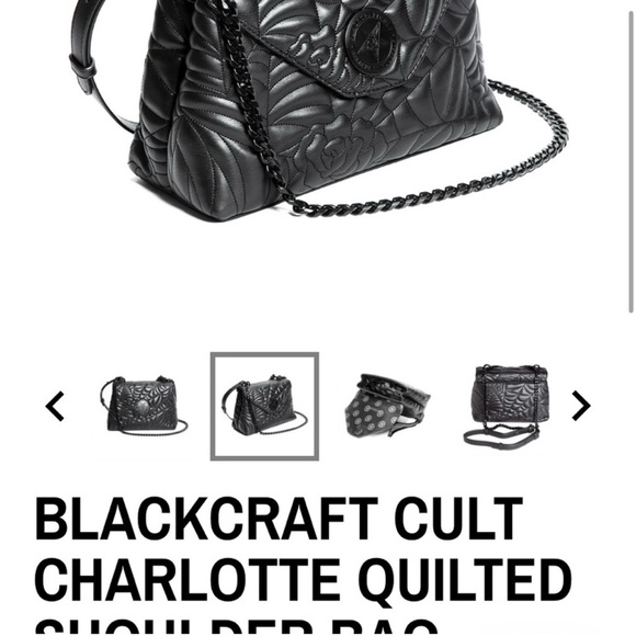 Blackcraft Charlotte Quilted Shoulder Bag with Chain Strap - Picture 3 of 4